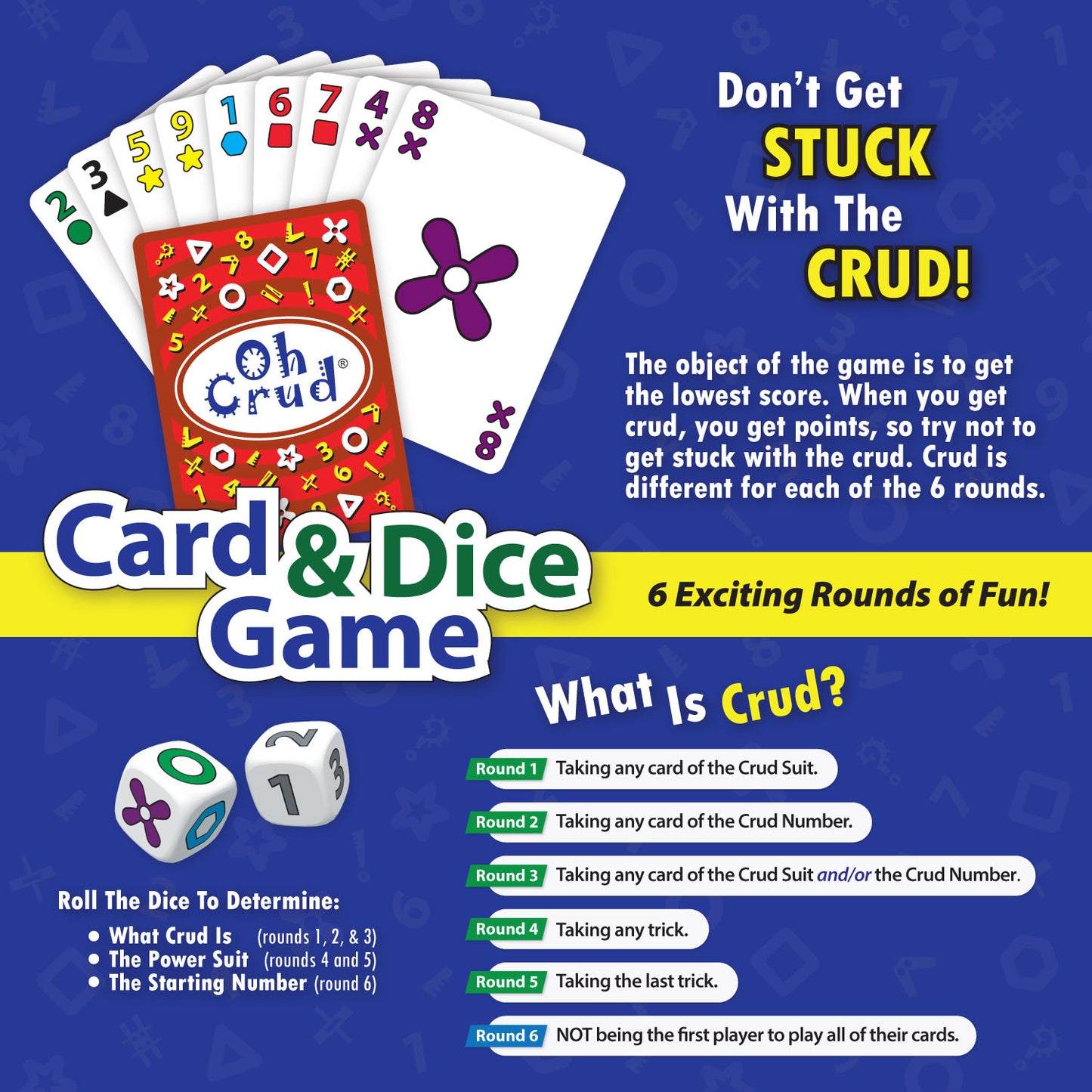 Oh Crud Card and Dice Game