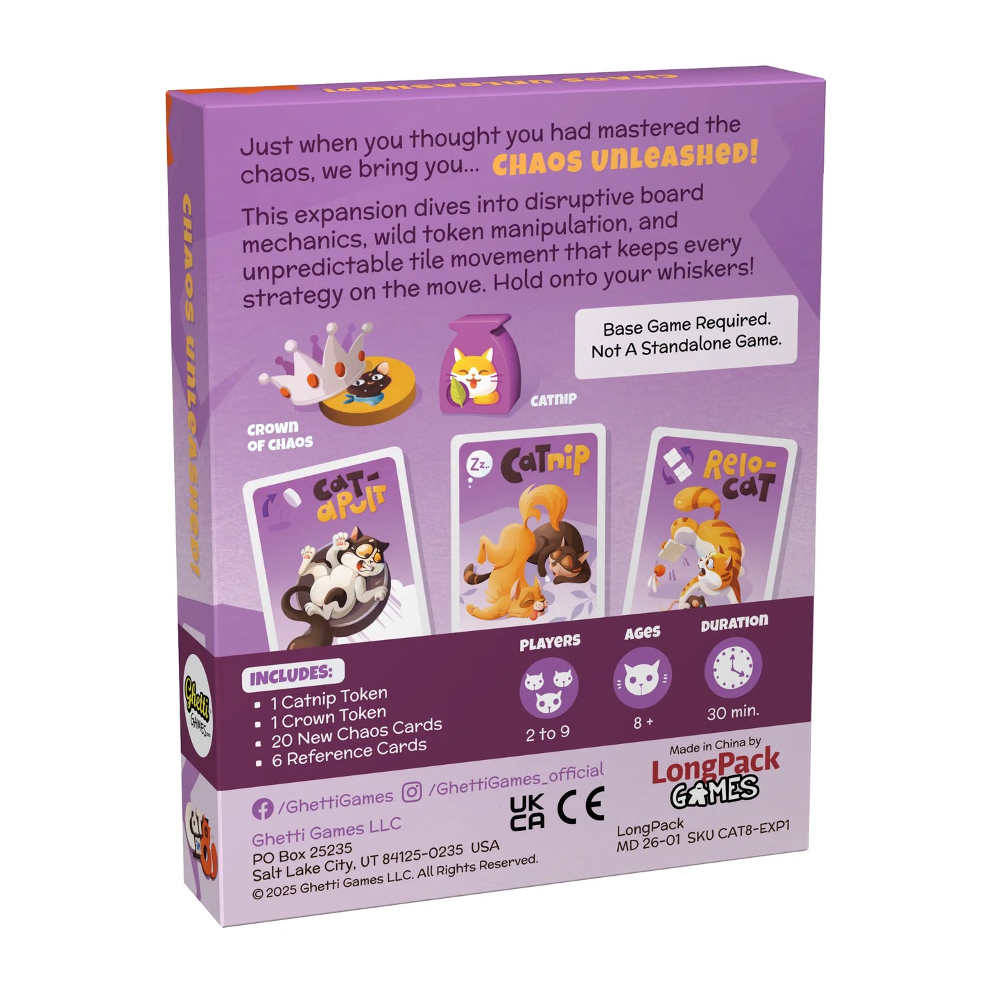 Chaos Unleashed! Expansion Pack for Cat in 8